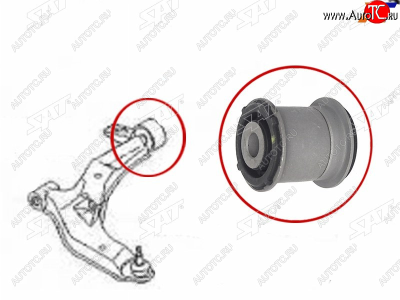 1 079 р. Сайлентблок нижнего рычага задний FR SAT Nissan Primera 3 седан P12 (2001-2008)  с доставкой в г. Екатеринбург