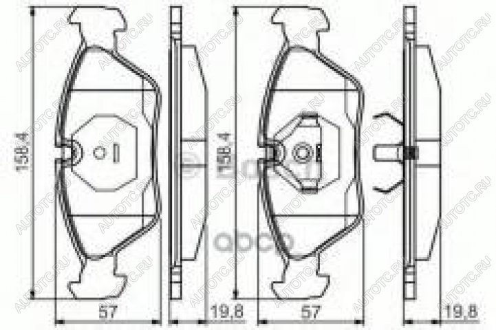 4 749 р. Колодки тормозные передние (4шт.) BOSCH  BMW 3 серия  E30 (1981-1994) купе, седан, универсал  с доставкой в г. Екатеринбург