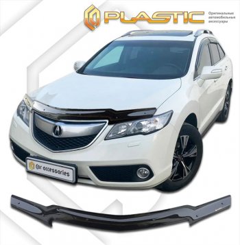 1 839 р. Дефлектор капота CA-Plastic Acura RDX TB3, TB4 дорестайлинг (2012-2015) (classic черный, без надписи)  с доставкой в г. Екатеринбург. Увеличить фотографию 1