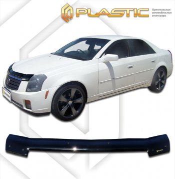 1 899 р. Дефлектор капота CA-Plastic  Cadillac CTS  седан (2002-2007) (classic черный, без надписи)  с доставкой в г. Екатеринбург. Увеличить фотографию 1