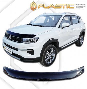 1 839 р. Дефлектор капота CA-Plastic  Changan CS35 Plus (2018-2022) дорестайлинг (classic черный, без надписи)  с доставкой в г. Екатеринбург. Увеличить фотографию 1