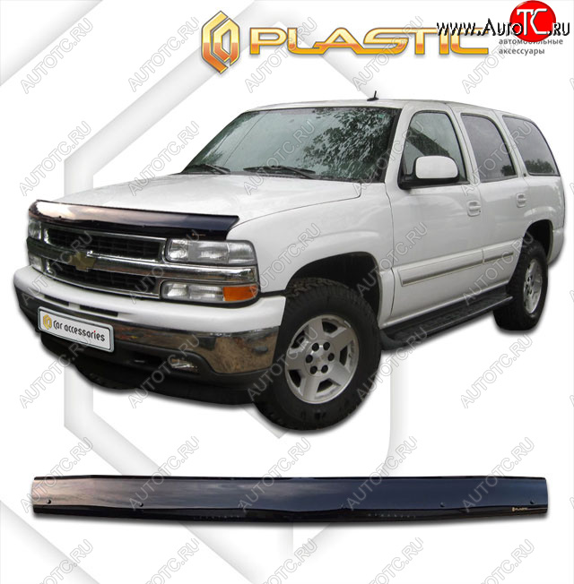 1 839 р. Дефлектор капота CA-Plastic  Chevrolet Tahoe  GMT800 (2000-2006) (classic черный, без надписи)  с доставкой в г. Екатеринбург