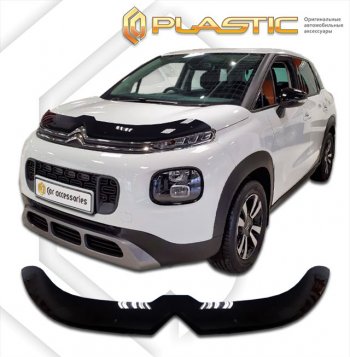 1 899 р. Дефлектор капота CA-Plastic  CITROEN C3 Aircross (2017-2021) дорестайлинг (classic черный, без надписи)  с доставкой в г. Екатеринбург. Увеличить фотографию 1