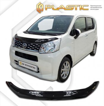 1 759 р. Дефлектор капота CA-Plastic  Daihatsu Move (2014-2023)  дорестайлинг, рестайлинг (classic черный, без надписи)  с доставкой в г. Екатеринбург. Увеличить фотографию 1