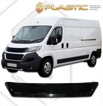 1 839 р. Дефлектор капота CA-Plastic  Fiat Ducato  290 (2014-2024) (classic черный, без надписи)  с доставкой в г. Екатеринбург. Увеличить фотографию 1