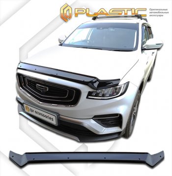 1 839 р. Дефлектор капота CA-Plastic  Geely Atlas Pro  NL3 (2019-2024) (classic черный, без надписи)  с доставкой в г. Екатеринбург. Увеличить фотографию 1