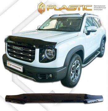 1 999 р. Дефлектор капота CA-Plastic  Haval Dargo (2022-2024) (classic черный, без надписи)  с доставкой в г. Екатеринбург. Увеличить фотографию 1