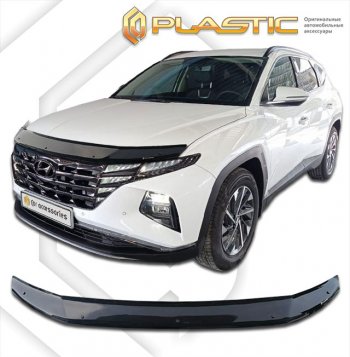 1 839 р. Дефлектор капота CA-Plastic  Hyundai Tucson  NX4 (2020-2022) (classic черный, без надписи)  с доставкой в г. Екатеринбург. Увеличить фотографию 1