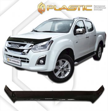 1 999 р. Дефлектор капота CA-Plastic  Isuzu D-Max  RT85,TFR DoubleCab (2015-2021) рестайлинг (classic черный, без надписи)  с доставкой в г. Екатеринбург. Увеличить фотографию 1