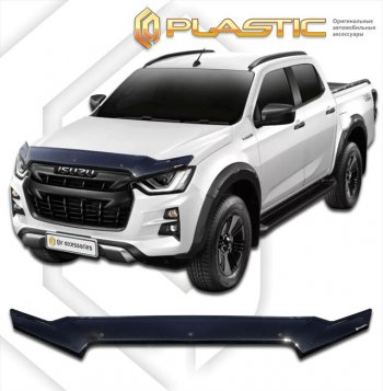 2 079 р. Дефлектор капота CA-Plastic  Isuzu D-Max  RG (2020-2023) DoubleCab (classic черный, без надписи)  с доставкой в г. Екатеринбург. Увеличить фотографию 1