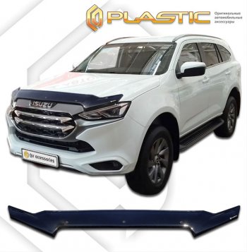 2 079 р. Дефлектор капота CA-Plastic  Isuzu mu-X  TF (2021-2023) (classic черный, без надписи)  с доставкой в г. Екатеринбург. Увеличить фотографию 1