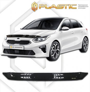 1 679 р. Дефлектор капота CA-Plastic  KIA Ceed  3 CD (2018-2024) универсал (classic черный, без надписи)  с доставкой в г. Екатеринбург. Увеличить фотографию 1