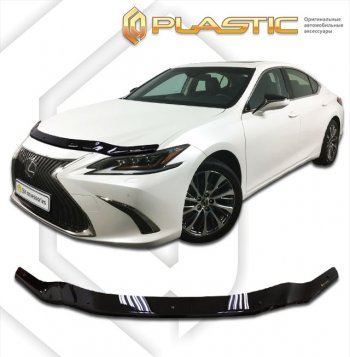 1 759 р. Дефлектор капота CA-Plastic  Lexus ES350  XV70 (2018-2022) дорестайлинг, рестайлинг (classic черный, без надписи)  с доставкой в г. Екатеринбург. Увеличить фотографию 1