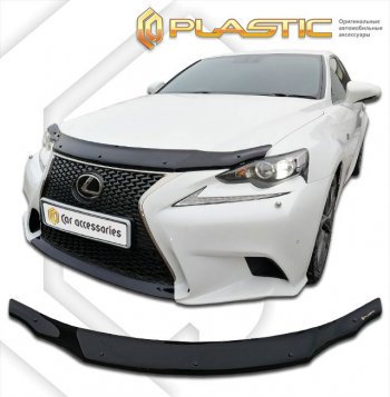 1 759 р. Дефлектор капота CA-Plastic  Lexus IS250  XE30 седан (2013-2016) дорестайлинг (classic черный, без надписи)  с доставкой в г. Екатеринбург. Увеличить фотографию 1