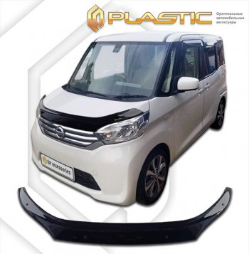 1 839 р. Дефлектор капота CA-Plastic  Mitsubishi eK Space  B11A (2014-2016) (classic черный, без надписи)  с доставкой в г. Екатеринбург. Увеличить фотографию 1