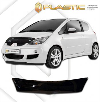 1 679 р. Дефлектор капота CA-Plastic  Mitsubishi Colt ( Z20, Z30 хэтчбэк 3 дв.,  Z30) (2008-2012) рестайлинг, хэтчбэк 5 дв. рестайлинг (classic черный, без надписи)  с доставкой в г. Екатеринбург. Увеличить фотографию 1