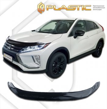 2 079 р. Дефлектор капота CA-Plastic  Mitsubishi Eclipse Cross  GK (2017-2024) (classic черный, без надписи)  с доставкой в г. Екатеринбург. Увеличить фотографию 1