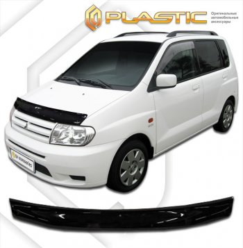 1 759 р. Дефлектор капота CA-Plastic  Mitsubishi Mirage Dingo  CQ (2002-2024) рестайлинг (classic черный, без надписи)  с доставкой в г. Екатеринбург. Увеличить фотографию 1