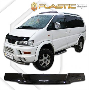 1 999 р. Дефлектор капота CA-Plastic  Mitsubishi Space Gear (1997-2007)  рестайлинг (classic черный, без надписи)  с доставкой в г. Екатеринбург. Увеличить фотографию 1