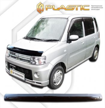 1 679 р. Дефлектор капота CA-Plastic  Mitsubishi Toppo  H82A (2008-2013) хэтчбэк 5 дв. (classic черный, без надписи)  с доставкой в г. Екатеринбург. Увеличить фотографию 1