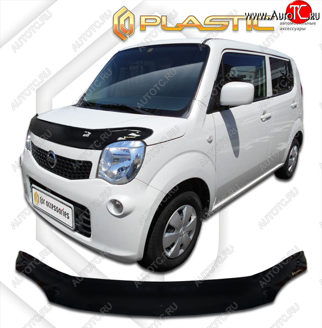 1 759 р. Дефлектор капота CA-Plastic  Nissan Moco  3 (2011-2016) G33 (classic черный, без надписи)  с доставкой в г. Екатеринбург