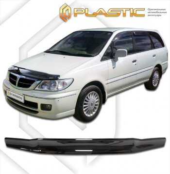 1 839 р. Дефлектор капота CA-Plastic  Nissan Presage  U30 (2001-2003) рестайлинг (classic черный, без надписи)  с доставкой в г. Екатеринбург. Увеличить фотографию 1