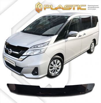 1 679 р. Дефлектор капота CA-Plastic  Nissan Serena  C27 (2016-2019) минивэн дорестайлинг (classic черный, без надписи)  с доставкой в г. Екатеринбург. Увеличить фотографию 1