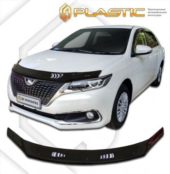 1 839 р. Дефлектор капота CA-Plastic Toyota Allion T260 седан 2-ой рестайлинг (2016-2021) (classic черный, без надписи)  с доставкой в г. Екатеринбург. Увеличить фотографию 1