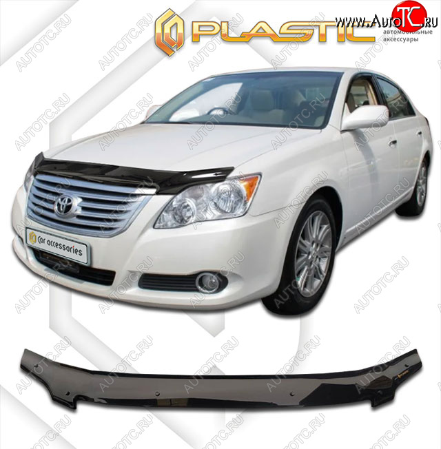 2 159 р. Дефлектор капота CA-Plastic  Toyota Avalon  3 (2005-2010) Правый руль (classic черный, без надписи)  с доставкой в г. Екатеринбург