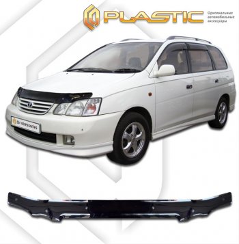 1 759 р. Дефлектор капота CA-Plastic  Toyota Gaia  XM10 (1998-2001) дорестайлинг (classic черный, без надписи)  с доставкой в г. Екатеринбург. Увеличить фотографию 1