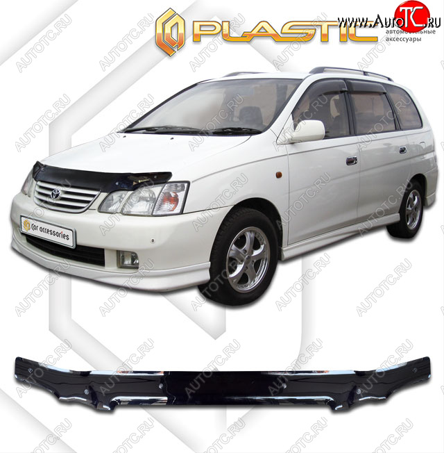 1 759 р. Дефлектор капота CA-Plastic  Toyota Gaia  XM10 (1998-2001) дорестайлинг (classic черный, без надписи)  с доставкой в г. Екатеринбург