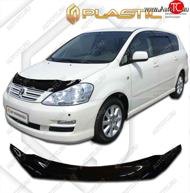 2 079 р. Дефлектор капота CA-Plastic  Toyota Ipsum  ACM20 (2003-2009) рестайлинг (classic черный, без надписи)  с доставкой в г. Екатеринбург