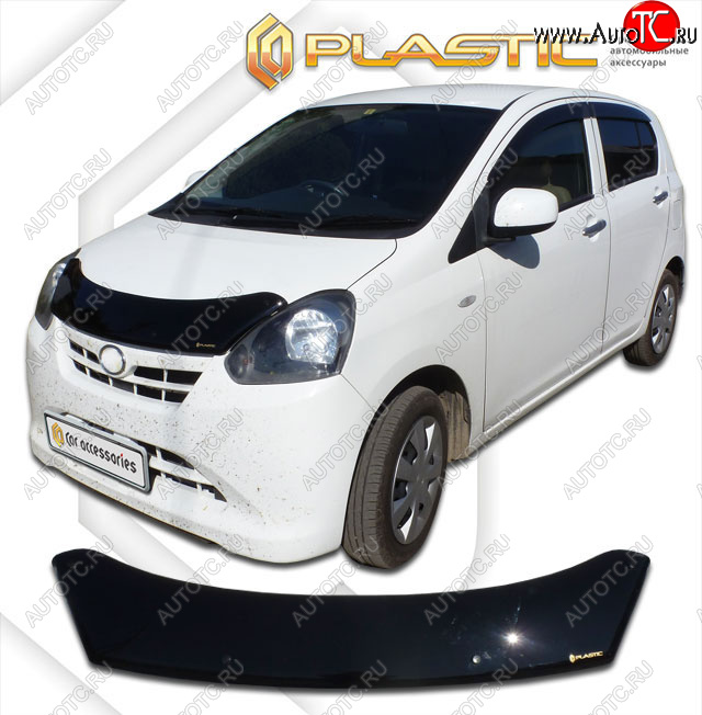 2 049 р. Дефлектор капота (Япония) CA-Plastic  Toyota Pixis Epoch  LA300A, LA310A  (2012-2013) хэтчбек 5 дв. дорестайлинг (classic черный, без надписи)  с доставкой в г. Екатеринбург