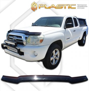 1 839 р. Дефлектор капота CA-Plastic Toyota Tacoma N200 PickUp AccessCab дорестайлинг (2004-2011) (classic черный, без надписи)  с доставкой в г. Екатеринбург. Увеличить фотографию 1