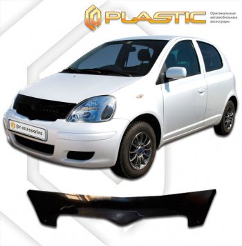 1 759 р. Дефлектор капота CA-Plastic  Toyota Vitz  XP10 (1999-2005) хэтчбэк 3 дв. дорестайлинг, хэтчбэк 3 дв. рестайлинг (classic черный, без надписи)  с доставкой в г. Екатеринбург. Увеличить фотографию 1