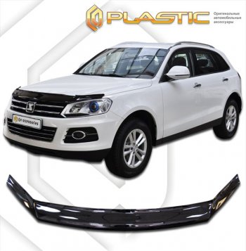 1 839 р. Дефлектор капота CA-Plastic Zotye T600 (2014-2021) (classic черный, без надписи)  с доставкой в г. Екатеринбург. Увеличить фотографию 1