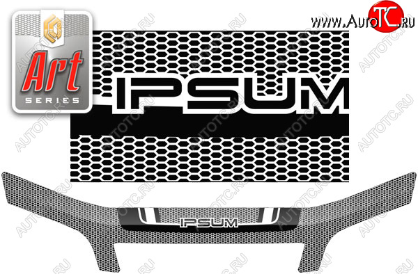 2 199 р. Дефлектор капота CA-Plastic  Toyota Ipsum  SXM10 (1998-2001) рестайлинг (серия ART графит)  с доставкой в г. Екатеринбург