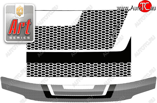 1 999 р.  Дефлектор капота CA-Plastic  Toyota Town Ace  3 (1996-2008) (Серия Art серебро)  с доставкой в г. Екатеринбург