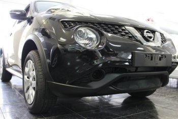 3 099 р. Защитная сетка в бампер (низ, ячейка 3х7 мм) Стрелка11 Стандарт Nissan Juke 1 YF15 рестайлинг (2014-2020) (Чёрная)  с доставкой в г. Екатеринбург. Увеличить фотографию 2