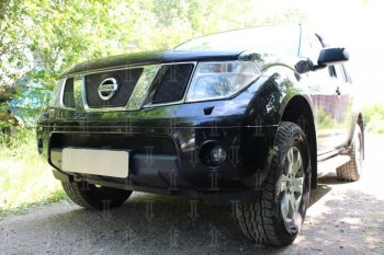 3 399 р. Защитная сетка в бампер (низ, ячейка 3х7 мм) Стрелка11 Стандарт Nissan Navara 2 D40 дорестайлинг (2004-2010) (Чёрная)  с доставкой в г. Екатеринбург. Увеличить фотографию 2