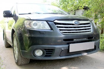 3 989 р. Защитная сетка в бампер (низ, ячейка 4х10 мм) Стрелка11 Премиум Subaru Tribeca (2008-2014) (Чёрная)  с доставкой в г. Екатеринбург. Увеличить фотографию 2