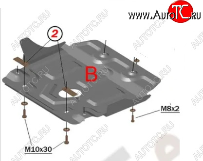 7 399 р. Защита картера двигателя (V-4,6) Alfeco  Lexus GX460  J150 (2009-2022) дорестайлинг, 1-ый рестайлинг, 2-ой рестайлинг (Алюминий 3 мм)  с доставкой в г. Екатеринбург