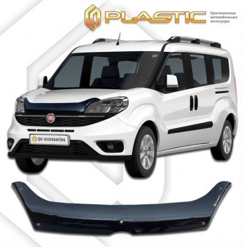 1 759 р. Дефлектор капота CA-Plastic  Fiat Doblo  263 (2015-2022) рестайлинг (classic черный, без надписи)  с доставкой в г. Екатеринбург. Увеличить фотографию 1