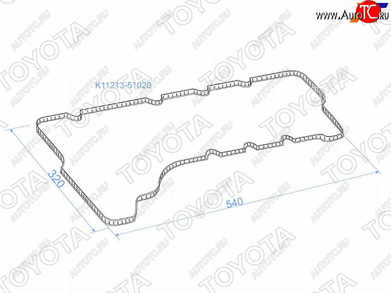 1 299 р. Прокладка клапанной крышки RH (1VDFTV) TOYOTA  Toyota Land Cruiser  200 (2007-2015) дорестайлинг, 1-ый рестайлинг  с доставкой в г. Екатеринбург