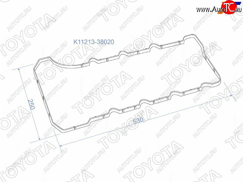 1 559 р. Прокладка клапанной крышки (3URFE) TOYOTA №1  Lexus LX570  J200 (2007-2015) дорестайлинг, 1-ый рестайлинг  с доставкой в г. Екатеринбург