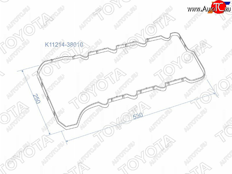 1 589 р. Прокладка клапанной крышки (3URFE) TOYOTA Lexus LX570 J200 дорестайлинг (2007-2012)  с доставкой в г. Екатеринбург