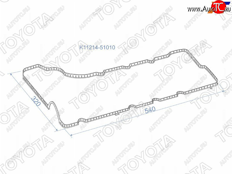 1 199 р. Прокладка клапанной крышки LH (1VDFTV) TOYOTA  Toyota Land Cruiser  200 (2007-2015) дорестайлинг, 1-ый рестайлинг  с доставкой в г. Екатеринбург