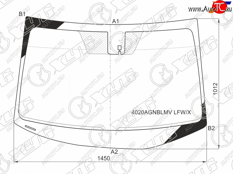 7 999 р. Стекло лобовое (Датчик дождя) XYG  Honda Accord  CR (2013-2020) седан дорестайлинг, седан рестайлинг  с доставкой в г. Екатеринбург