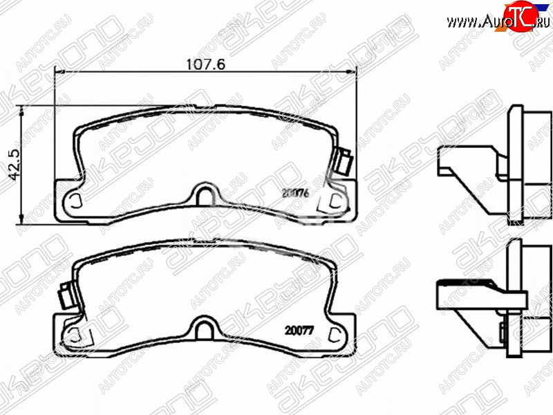 1 799 р. Колодки тормозные AKEBONO (задние)  Toyota Corolla Levin  E110 - Harrier  XU10  с доставкой в г. Екатеринбург