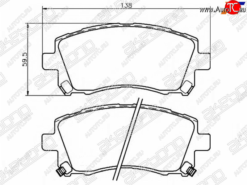 2 379 р. Колодки тормозные AKEBONO (передние)  Subaru Forester  SF - Legacy  BH/BE12  с доставкой в г. Екатеринбург